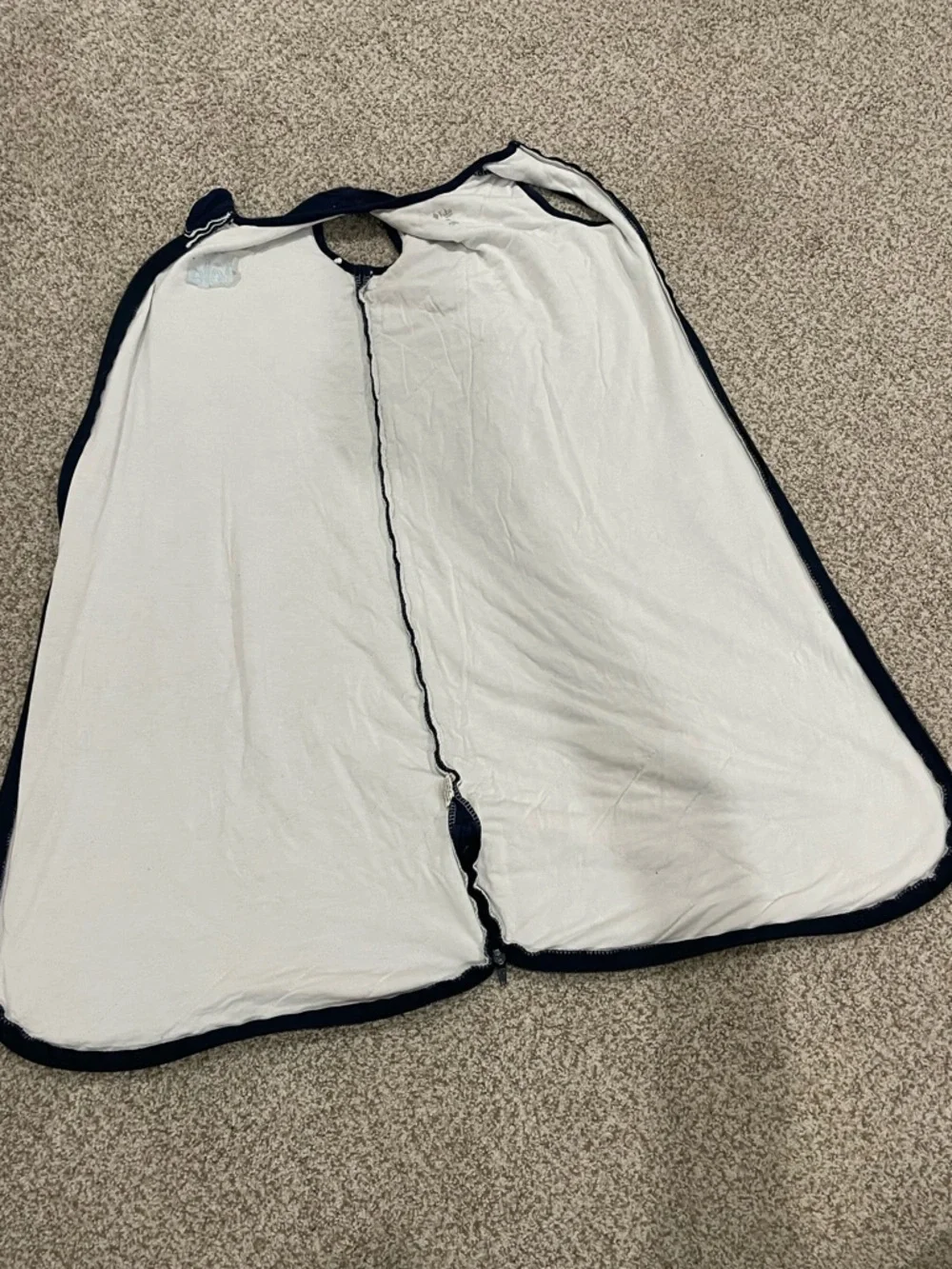 Kyte BABY Navy Sleeveless Sleep Sack 1.0tog M embroidered “Cole”